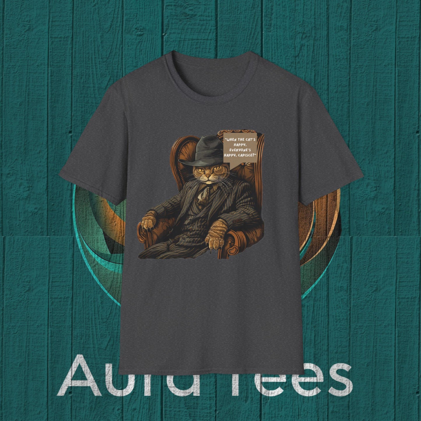 cat mafioso happy tee