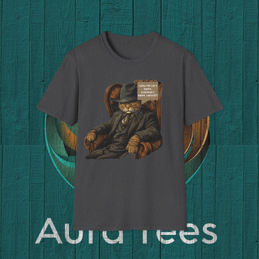 cat mafioso happy tee