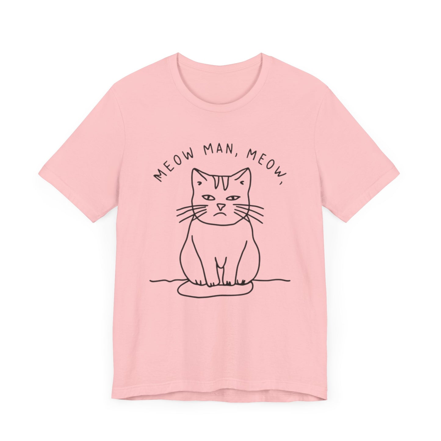 meow man cat spoof tee