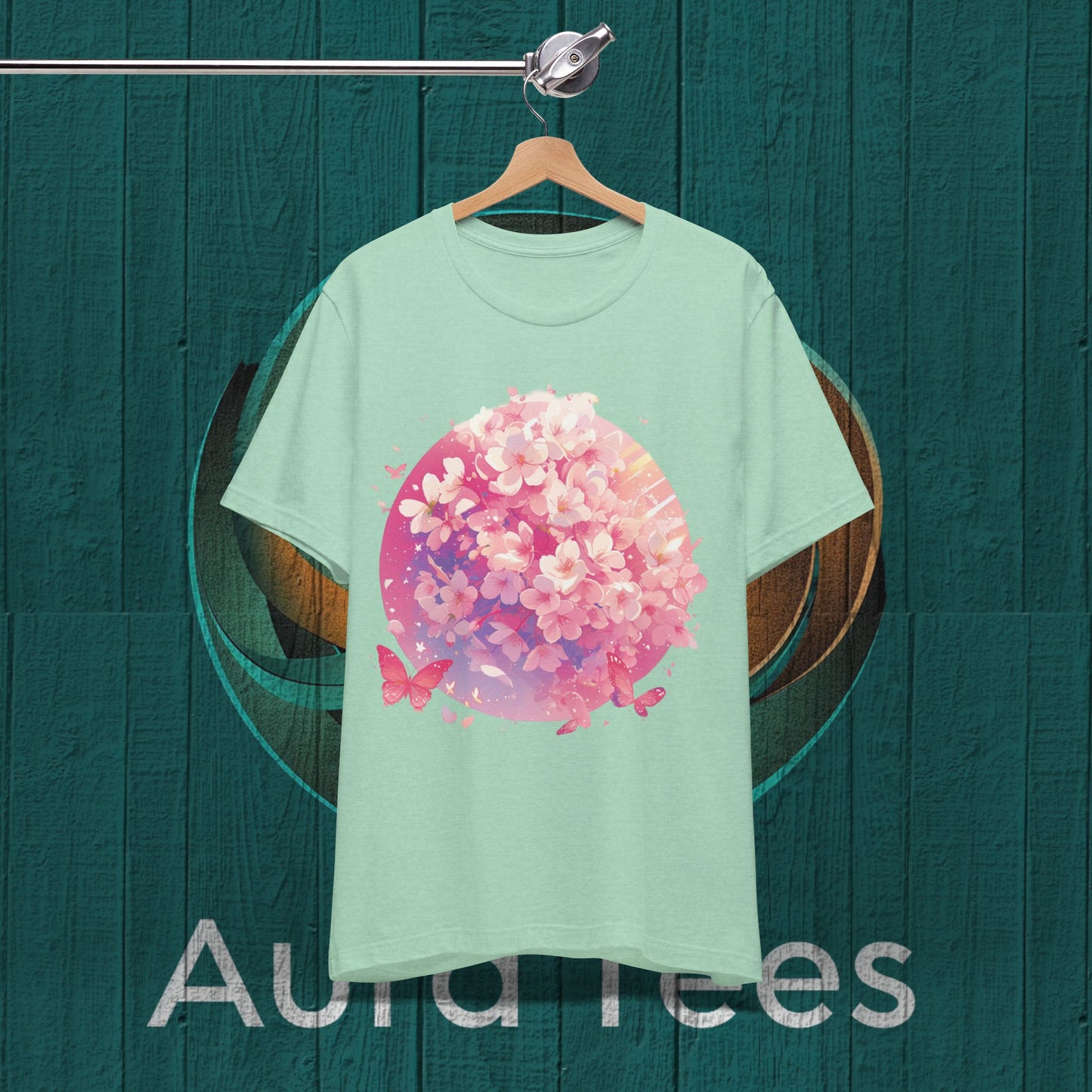 Cherry blossoms and butterflies tee