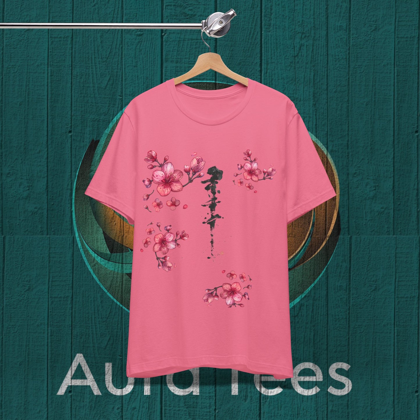 Graphic calligraphy blossom tee
