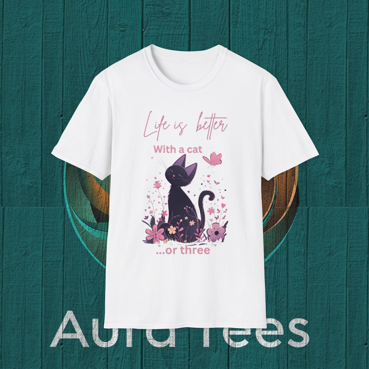 life is better cat tee