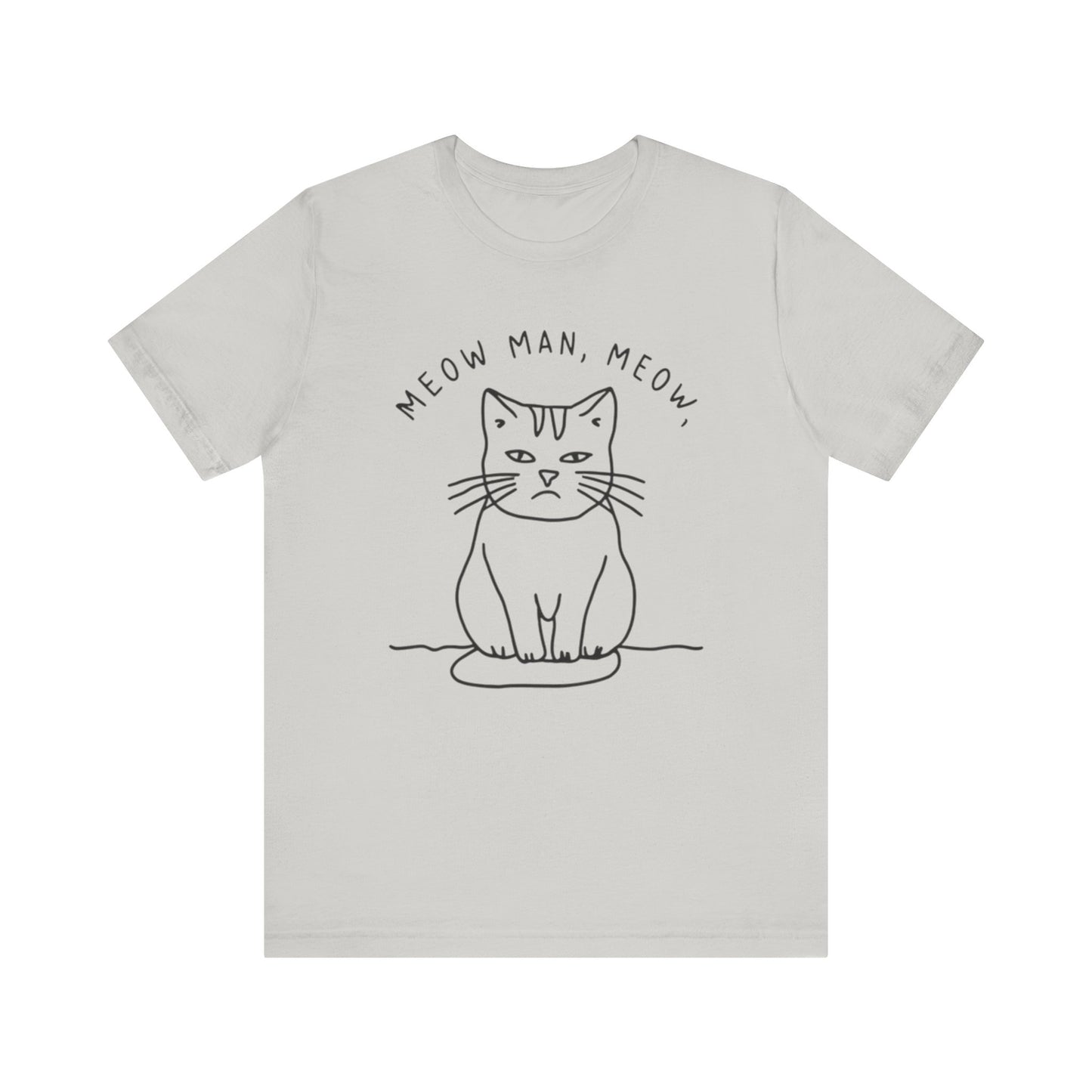 meow man cat spoof tee
