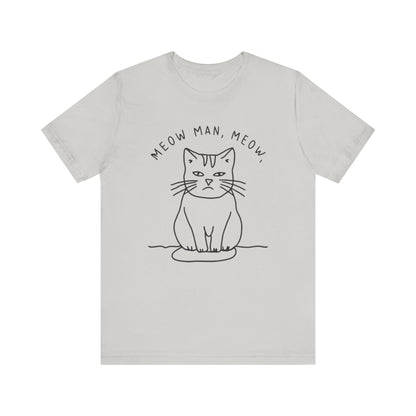 meow man cat spoof tee