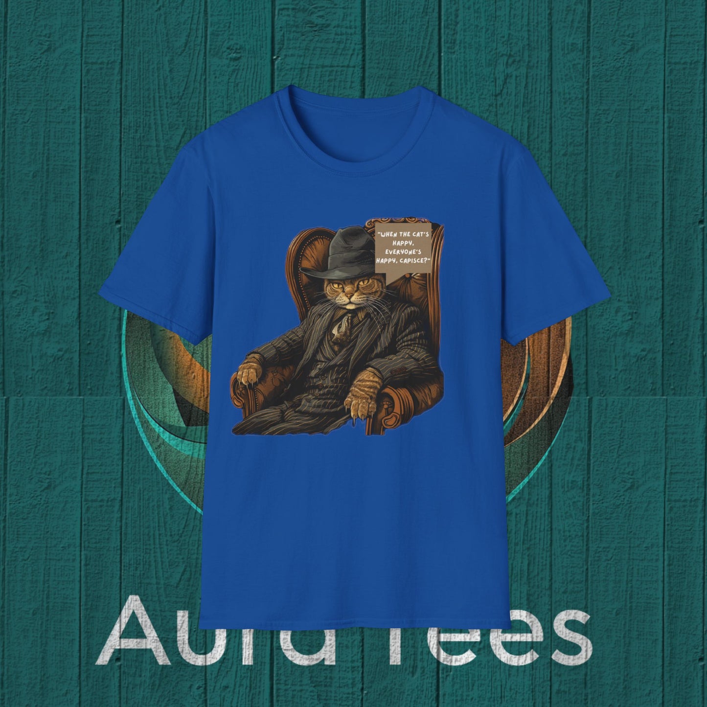 cat mafioso happy tee