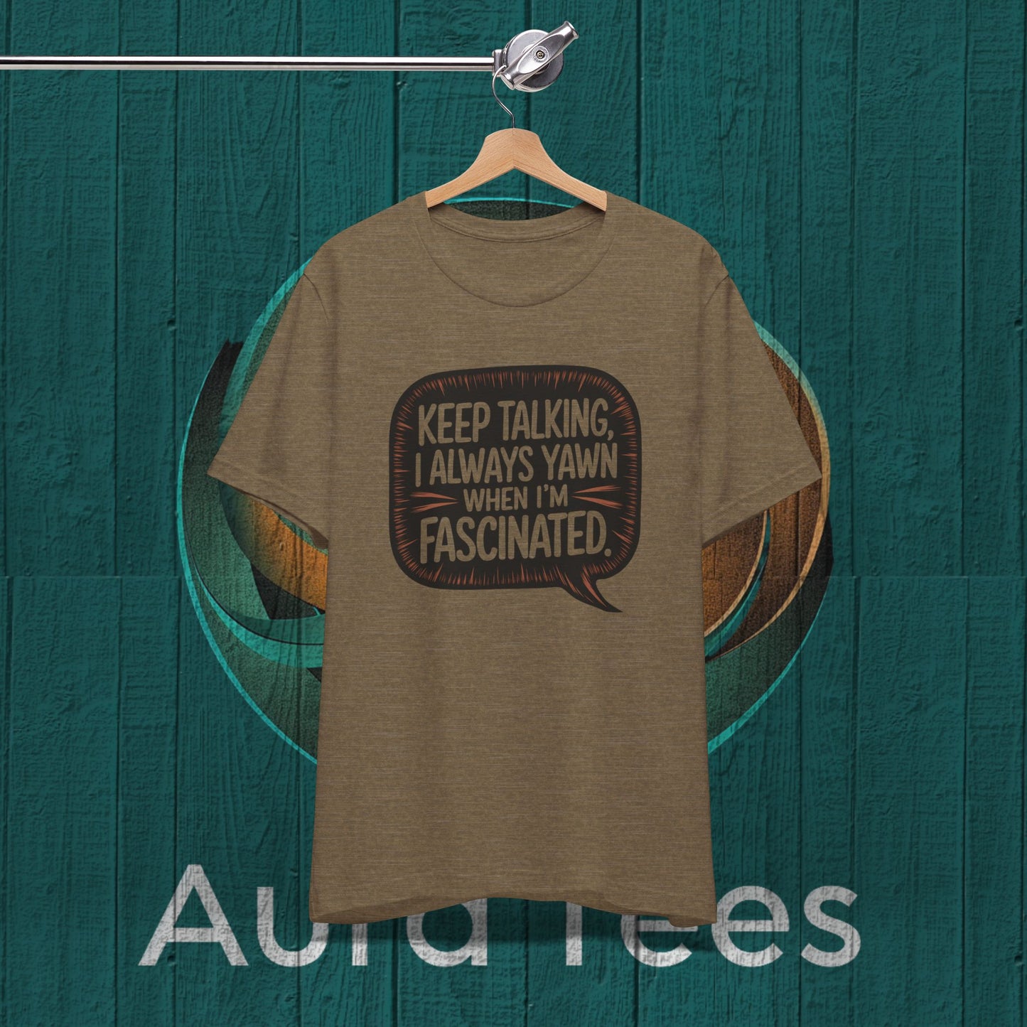 yawn sarcasm speech bubble tee