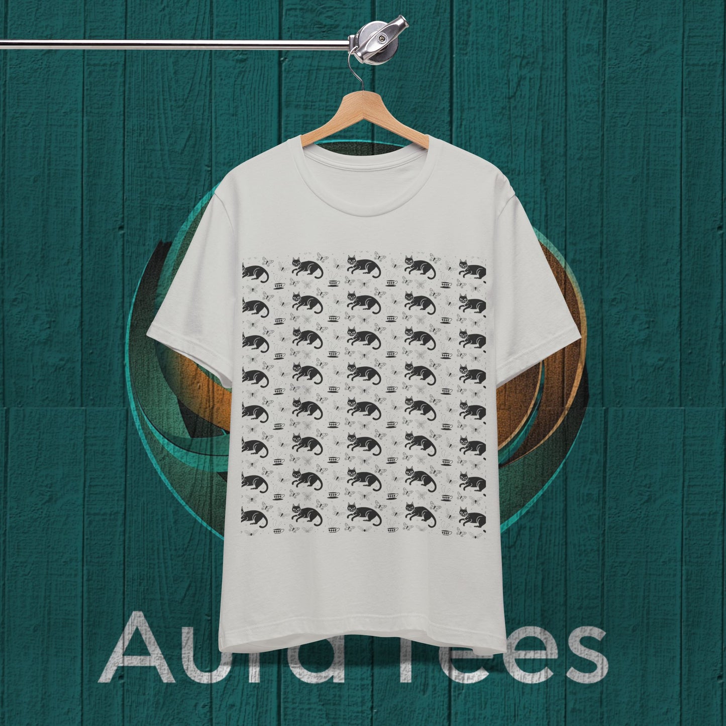 cat TEA pattern cat tee