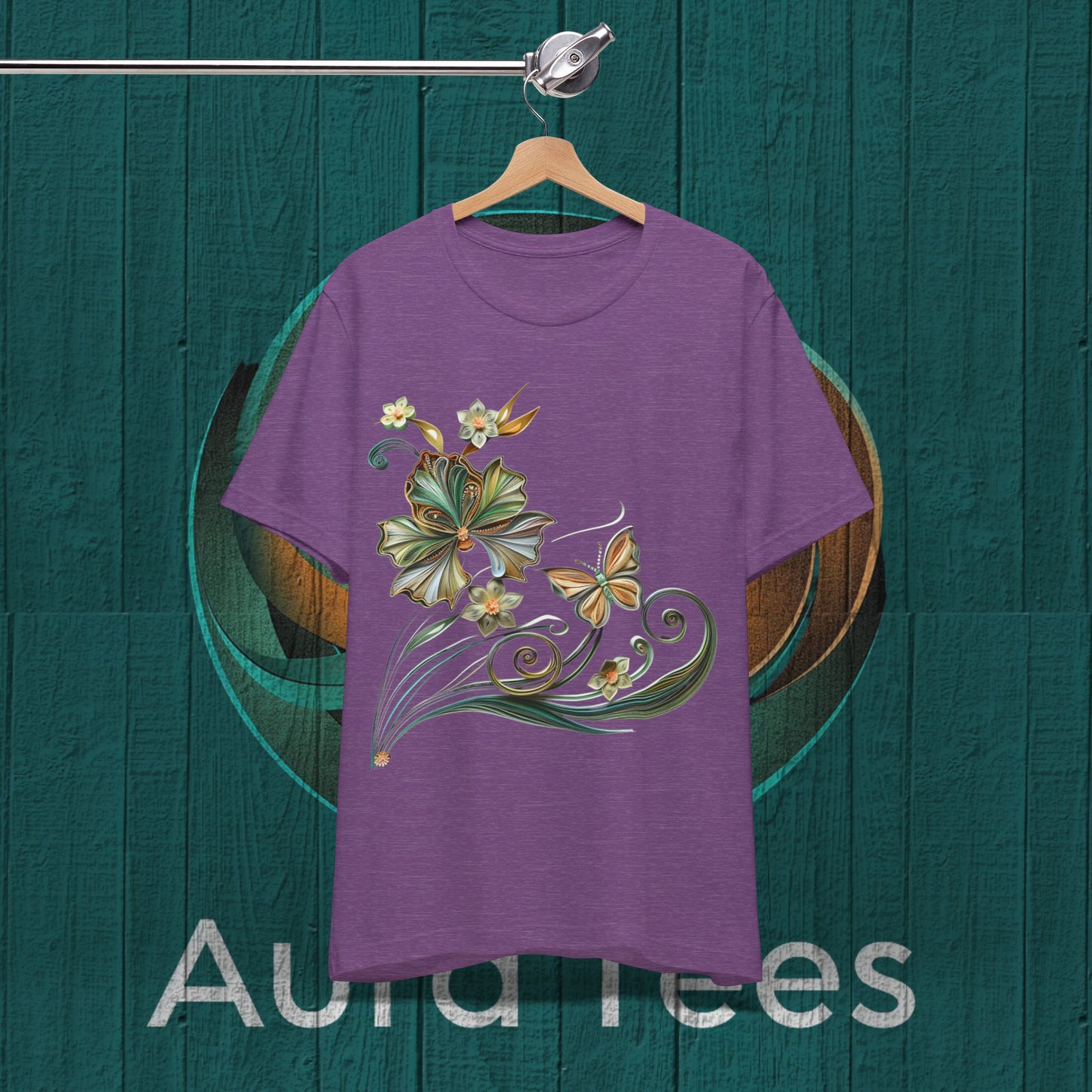 Flower butterfly paper quill tee