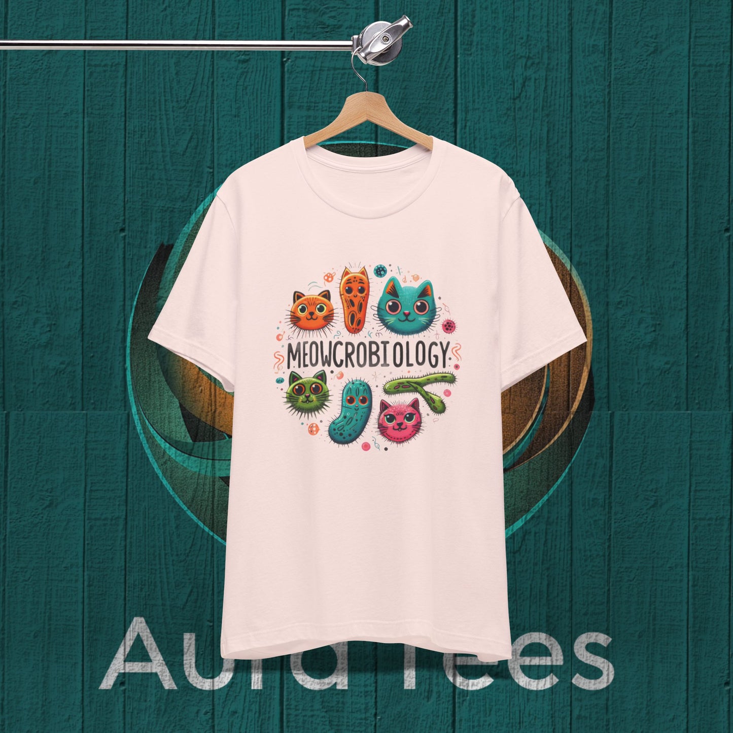 meowcrobiology black print tee