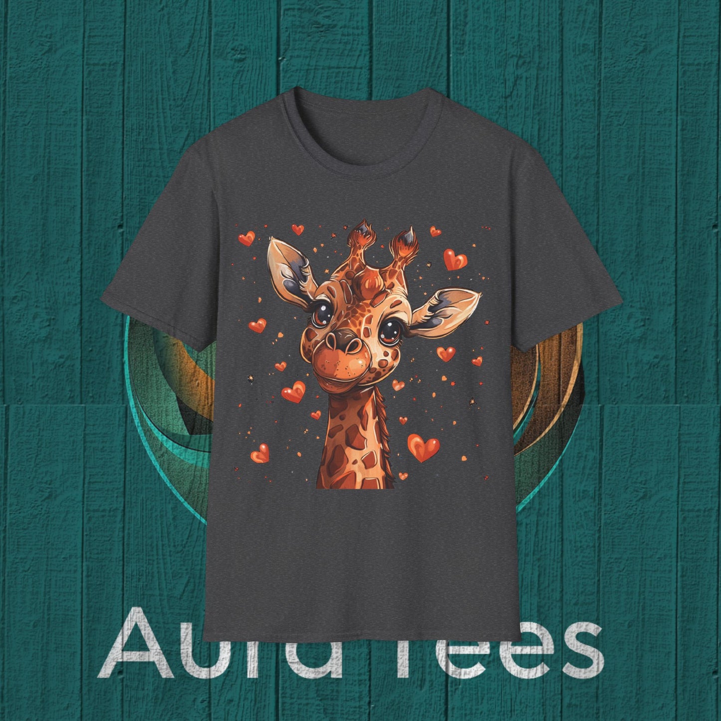 cute giraffe graphic tee