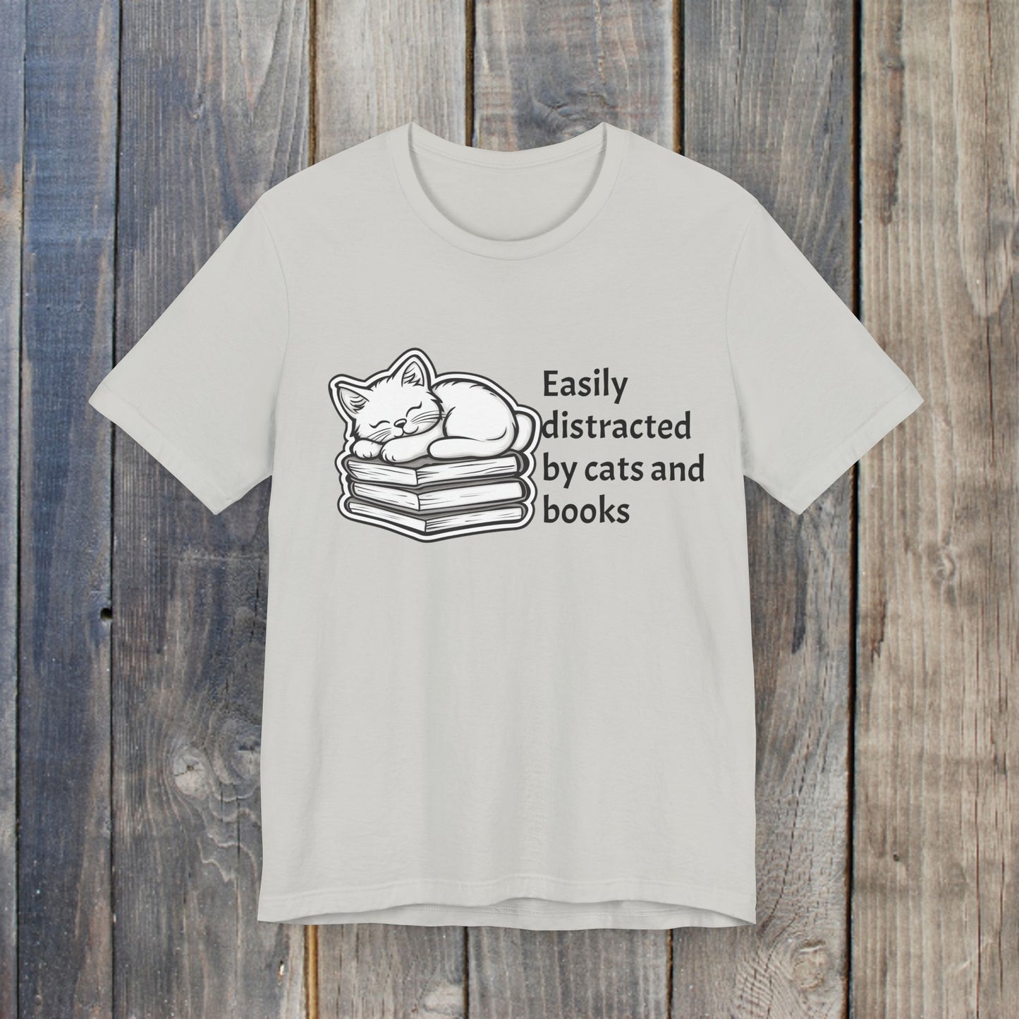 cats and books tee