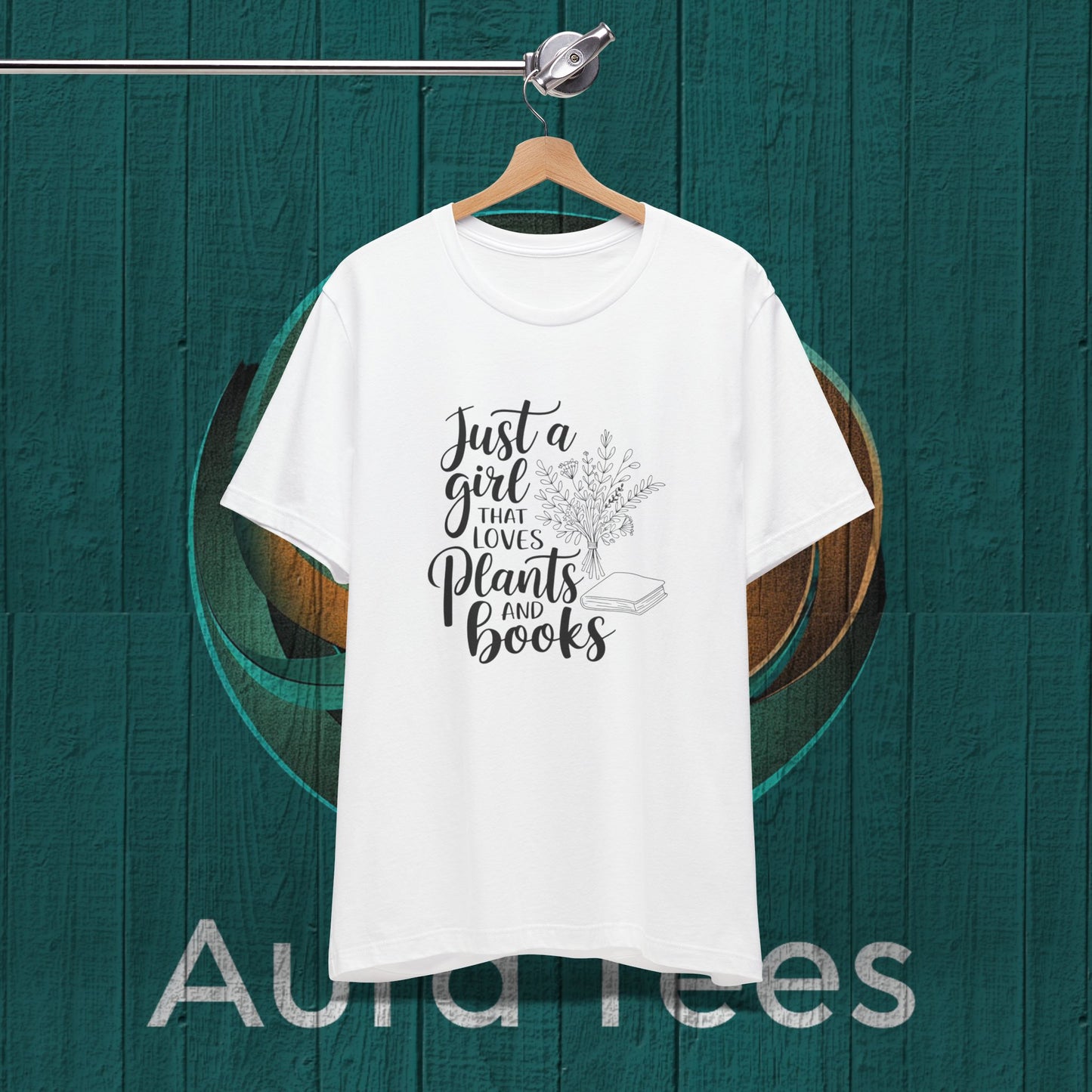 just a girl plants books tee
