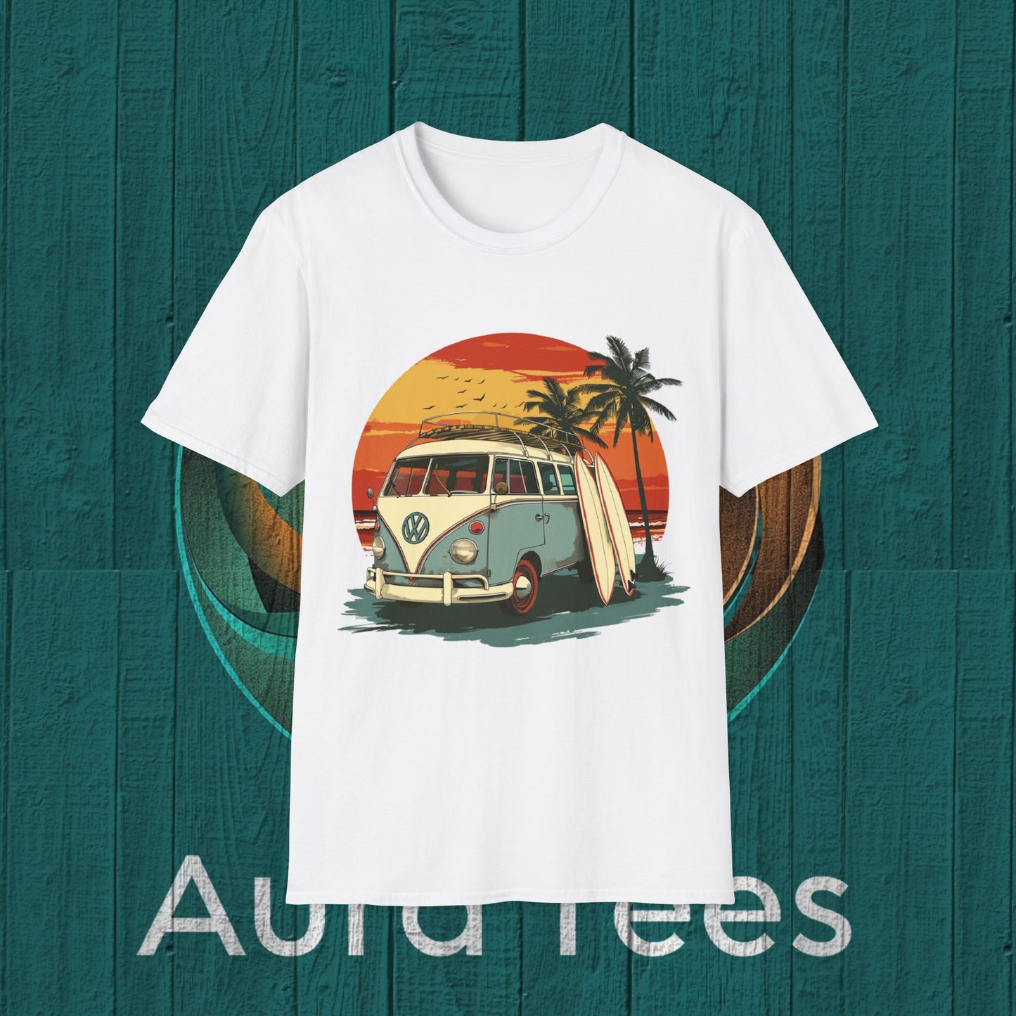 vintage retro vw surf tee