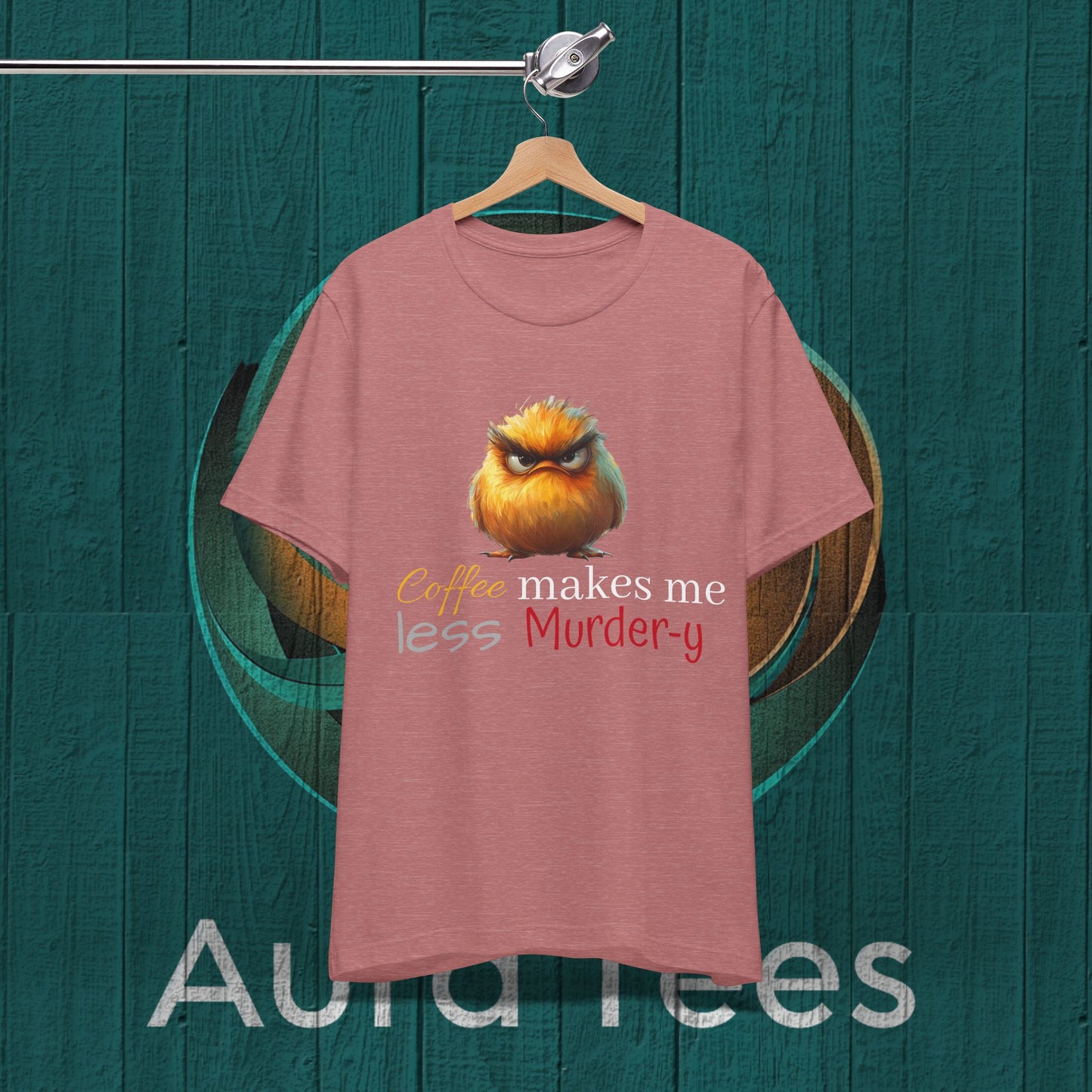 coffee murdery angry bird tee