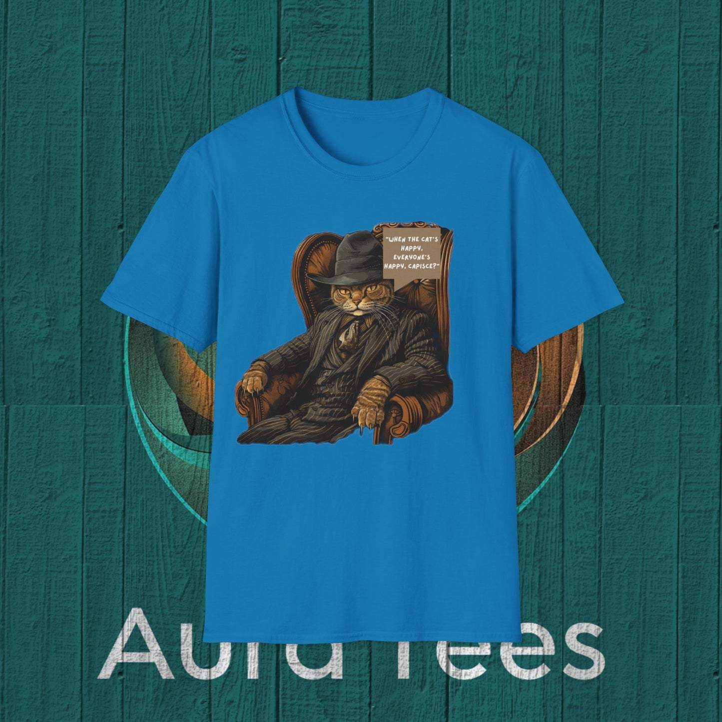 cat mafioso happy tee