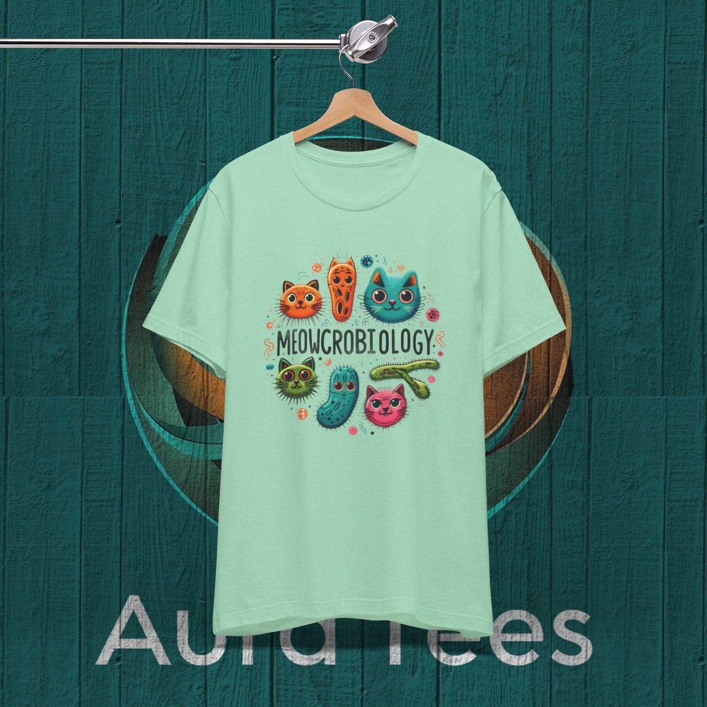 meowcrobiology black print tee