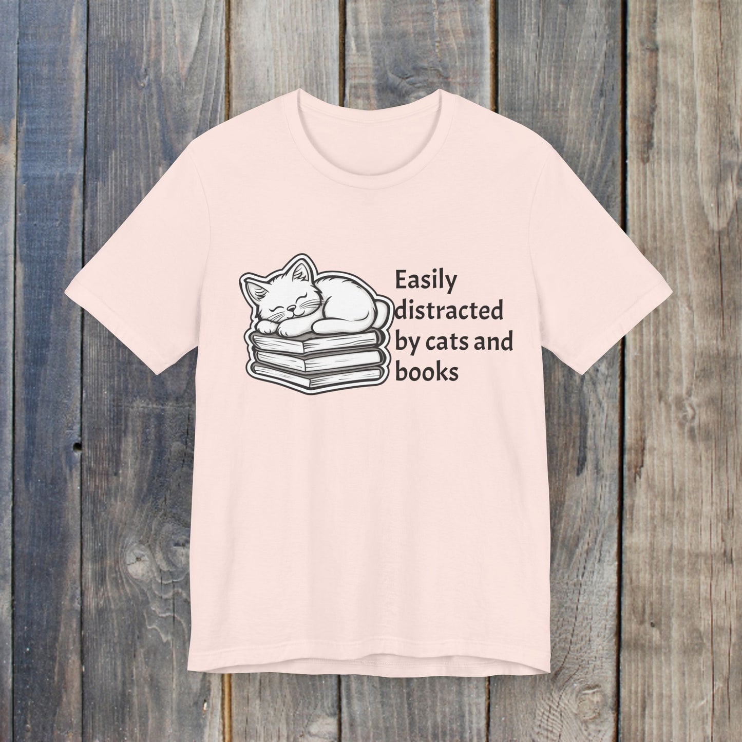 cats and books tee