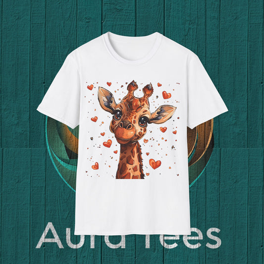 cute giraffe graphic tee