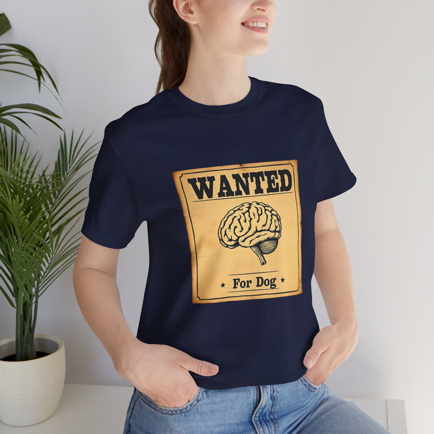 Dog brain wanted poster tee