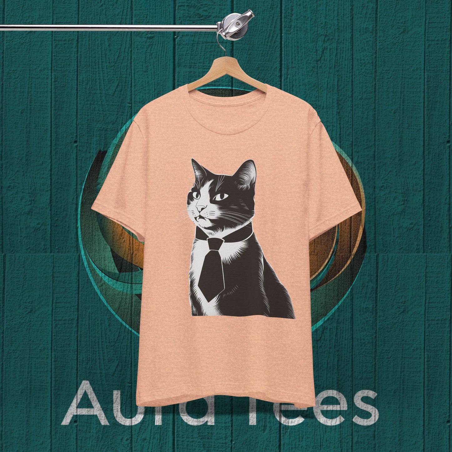 cat in tie tee