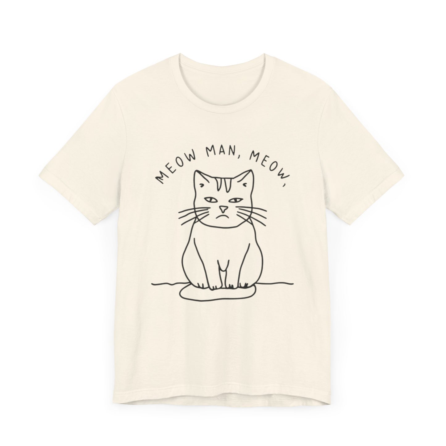meow man cat spoof tee