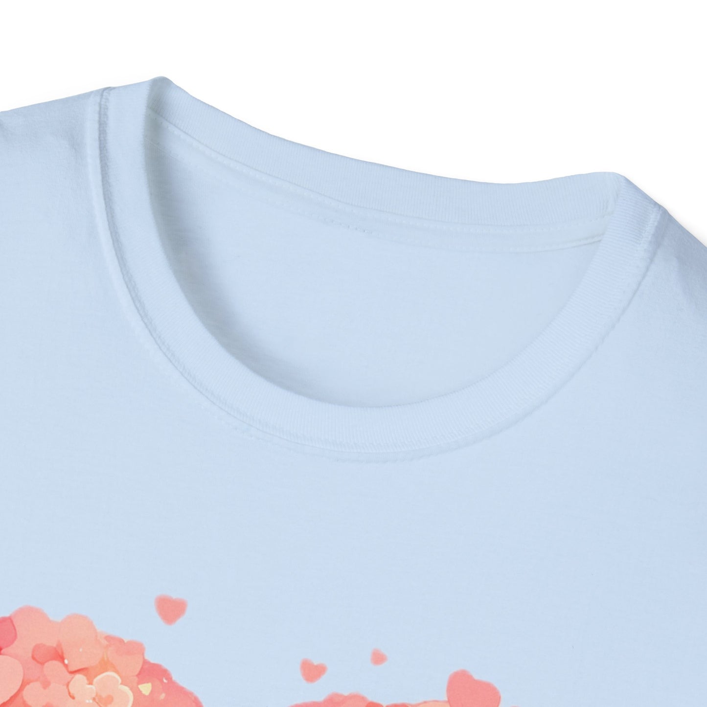 kawaii flower heart kitty tee