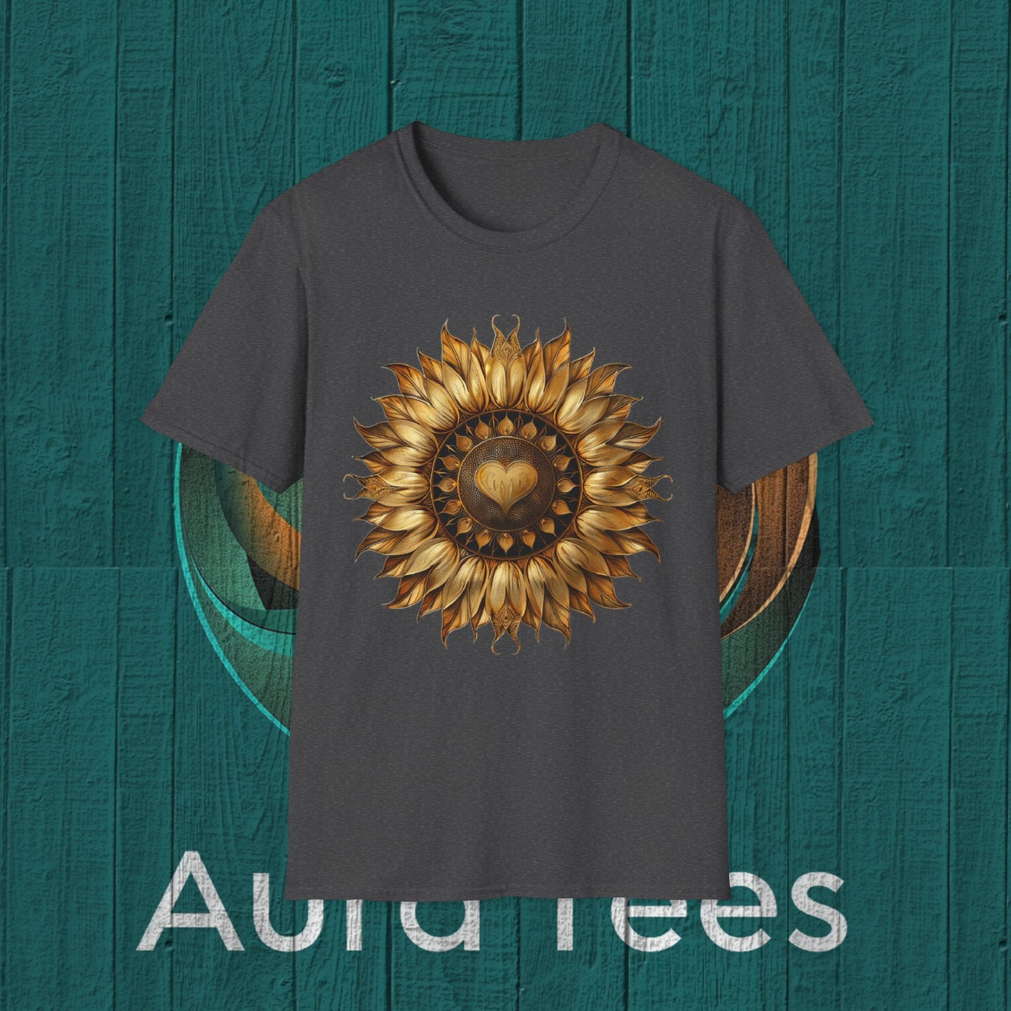 large heart sunflower tee