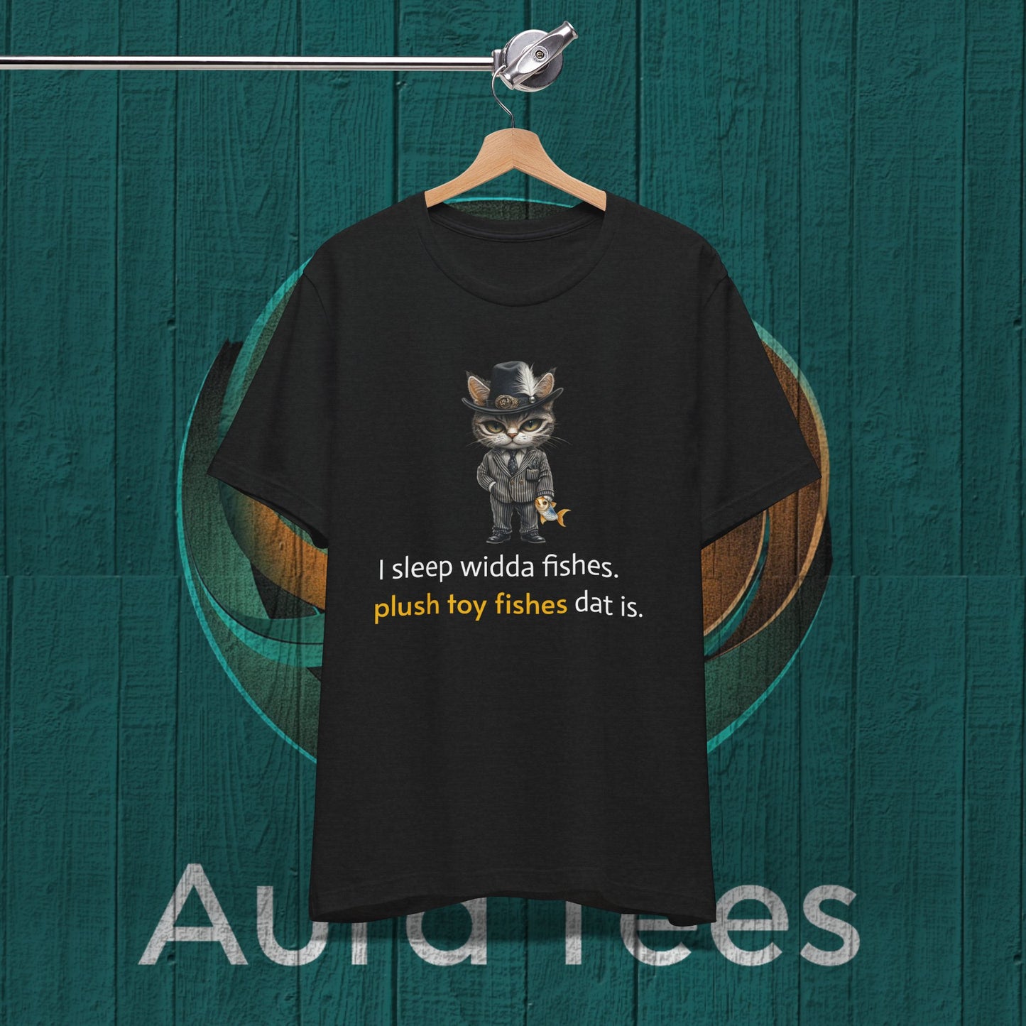 cat mafioso fishes tee