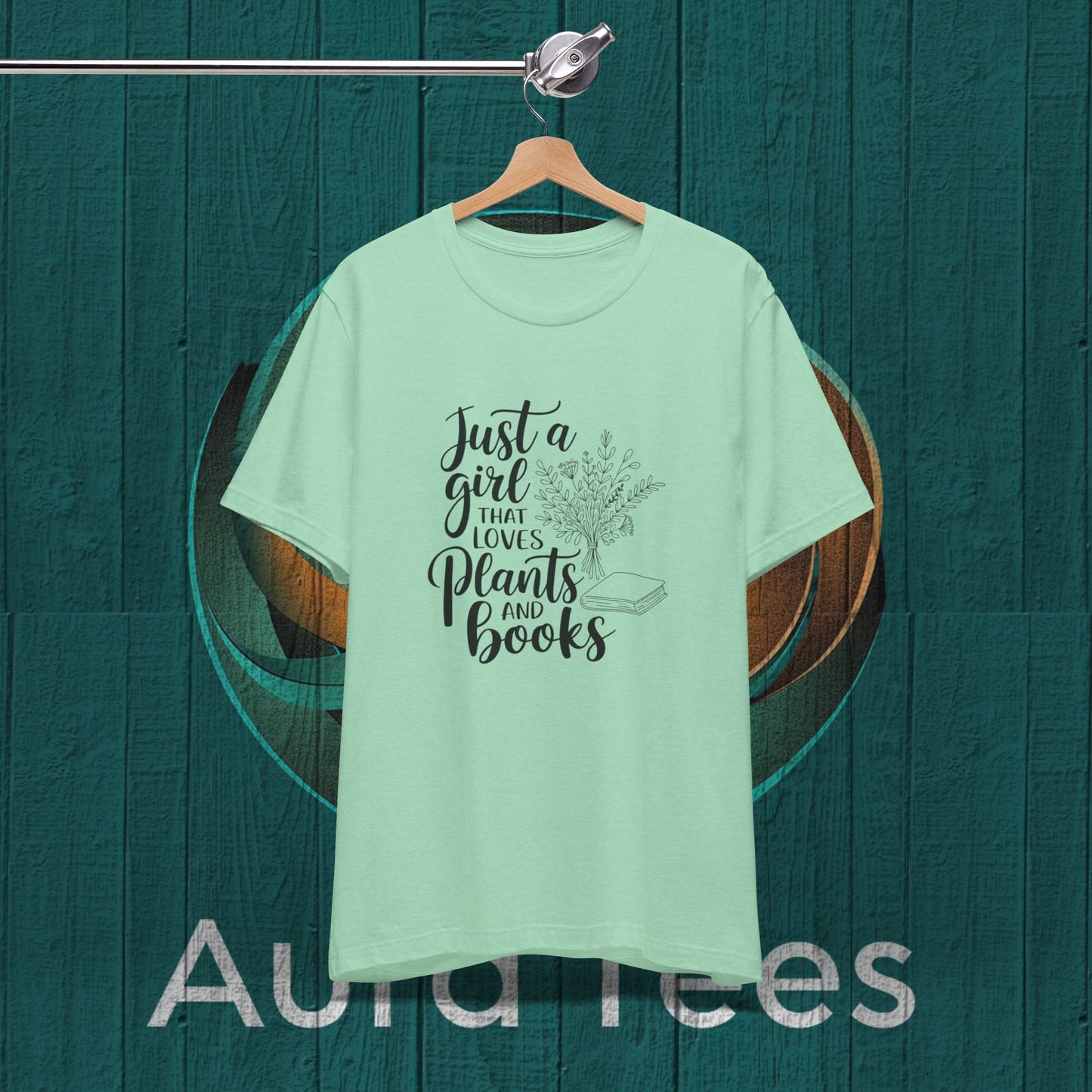 just a girl plants books tee