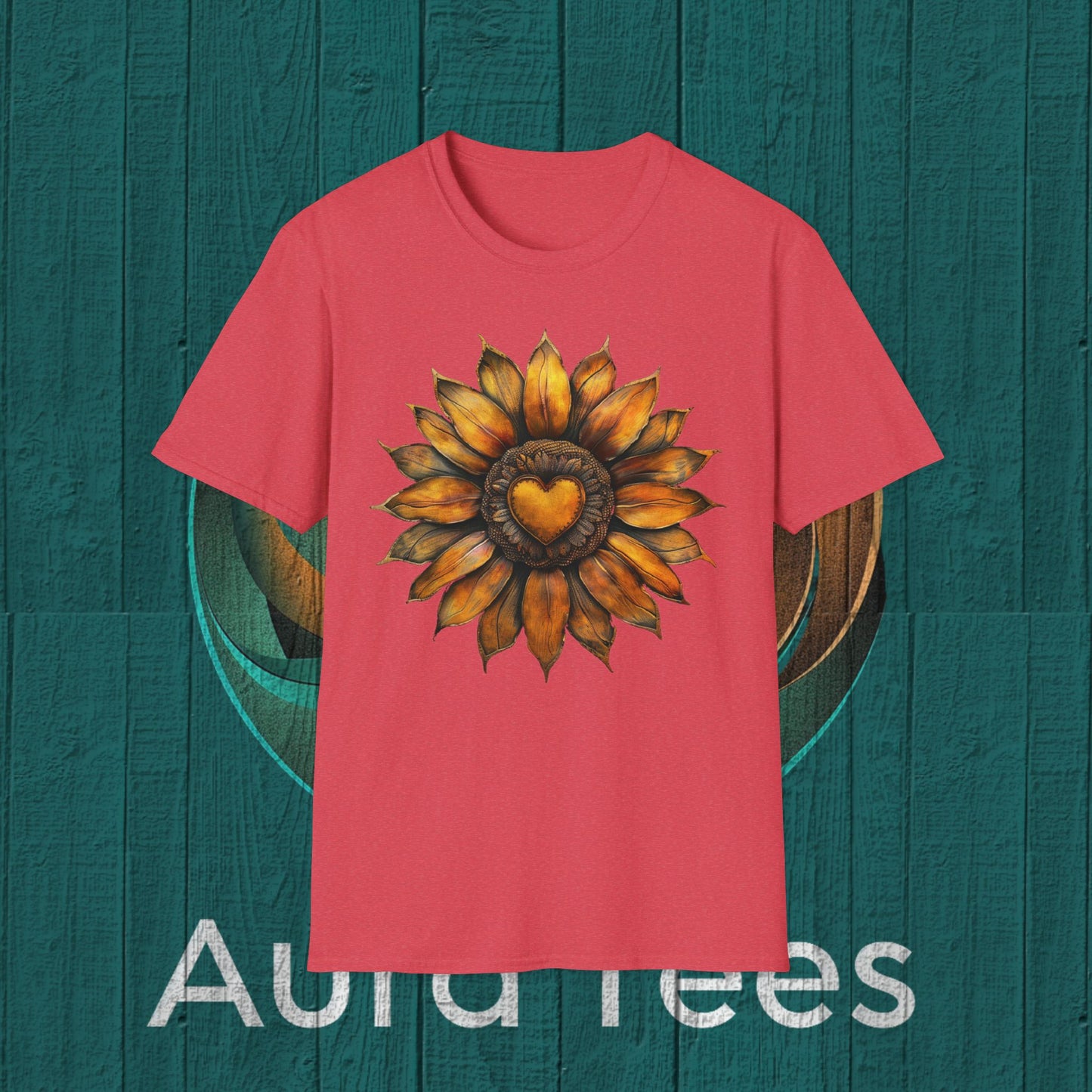 vintage heart sunflower tee