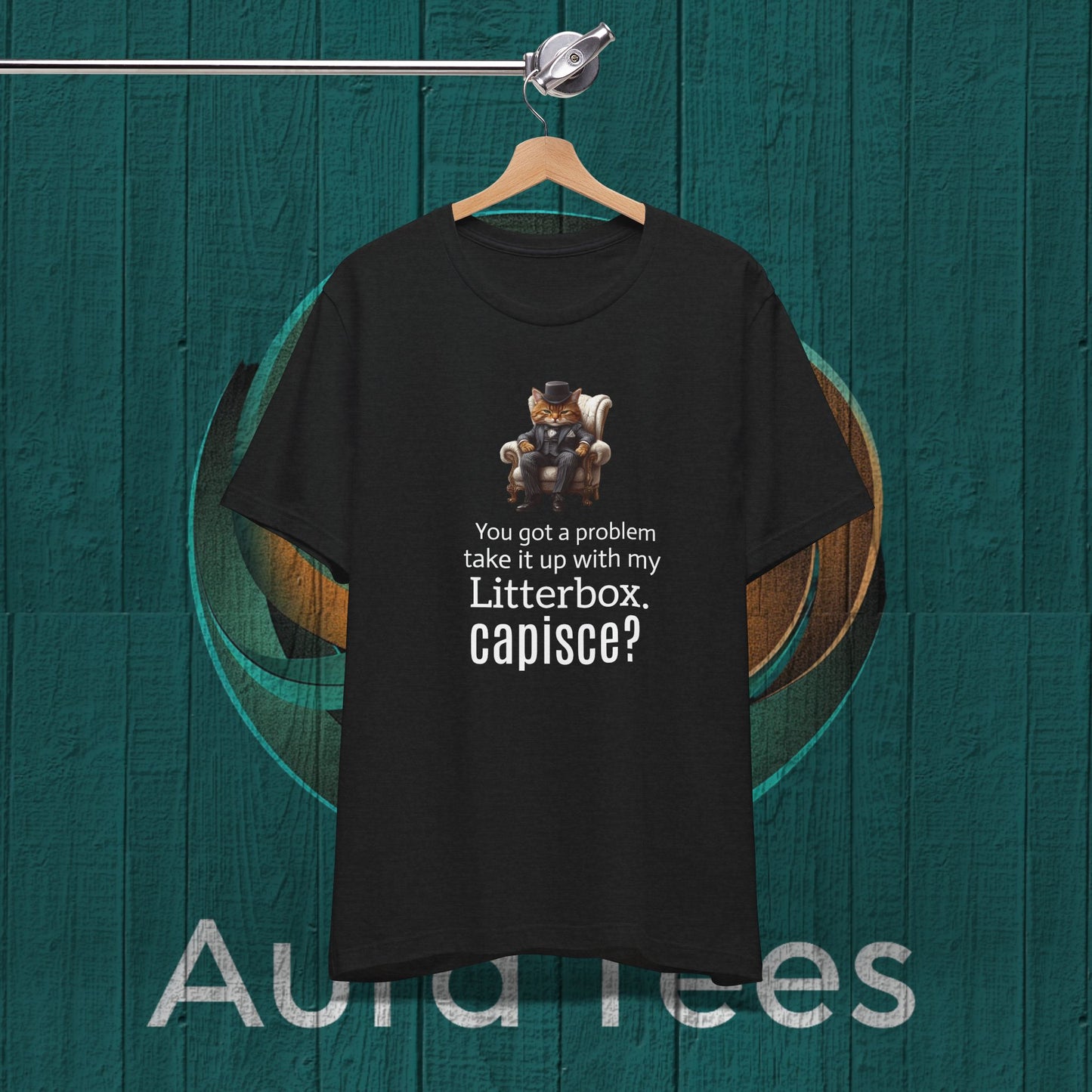 cat mafioso litter box tee