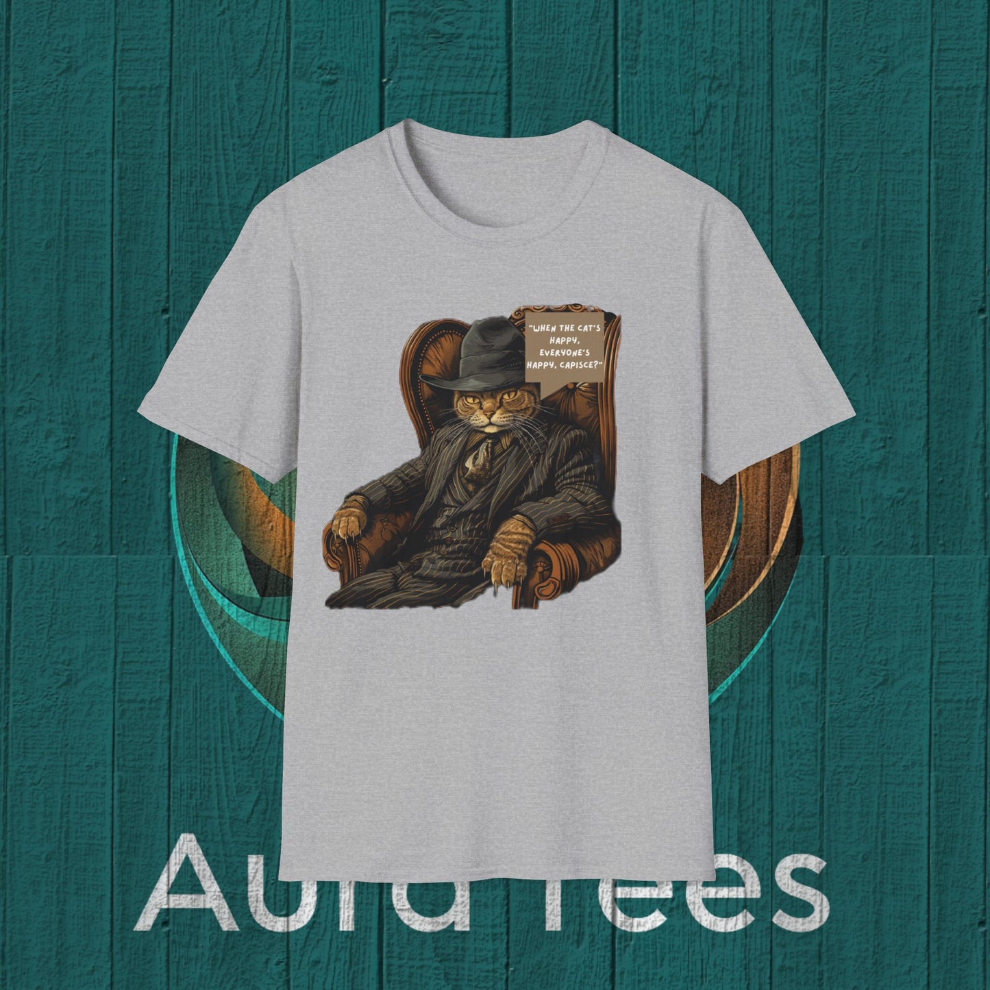 cat mafioso happy tee