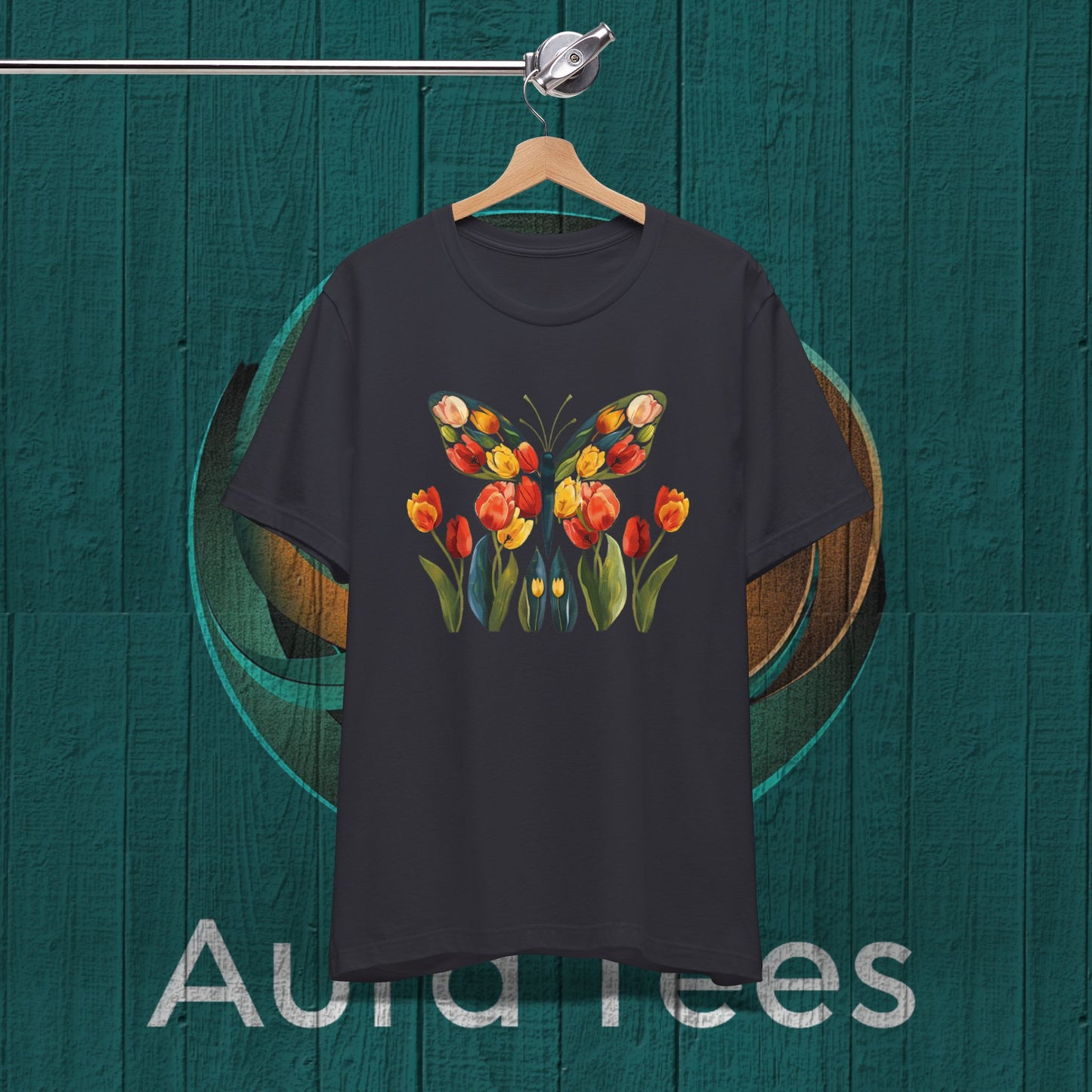 Butterfly tulips tee