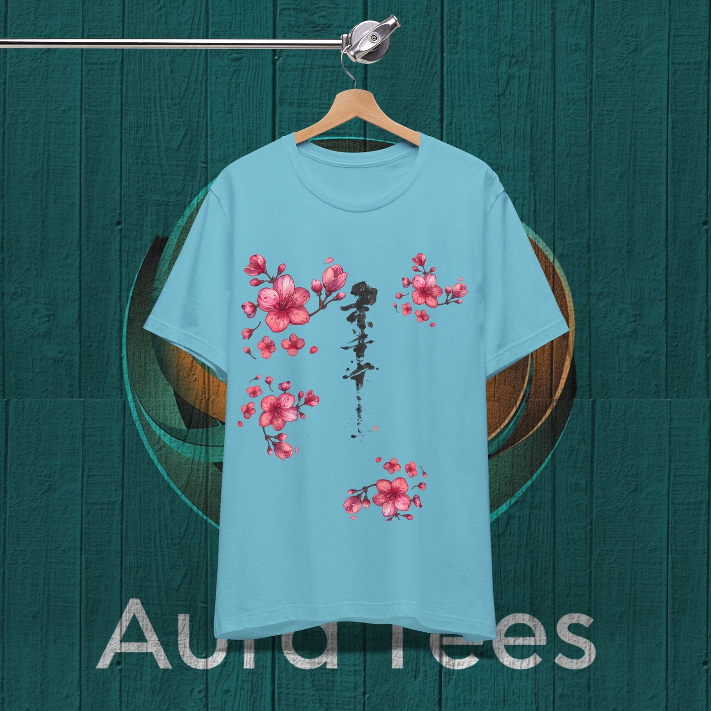 Graphic calligraphy blossom tee