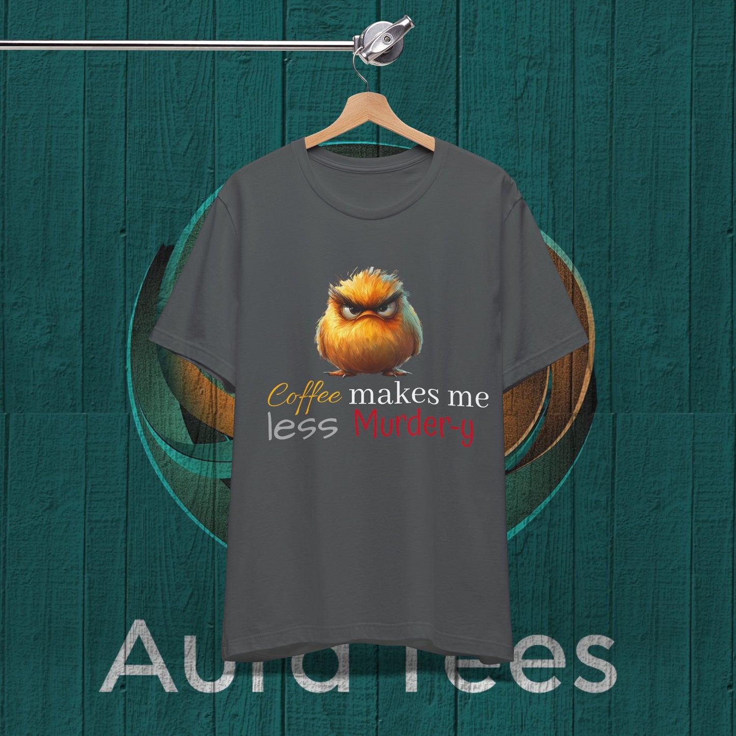 coffee murdery angry bird tee
