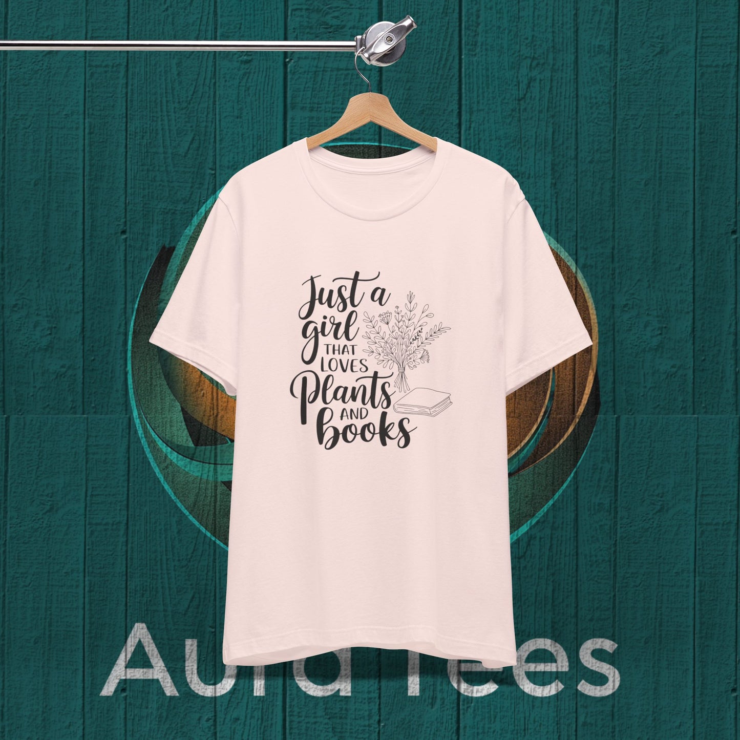 just a girl plants books tee
