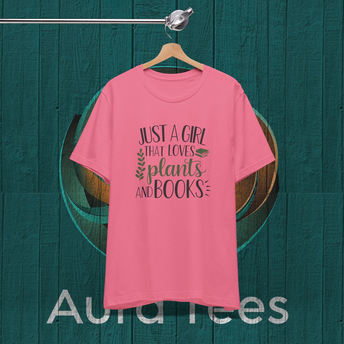 just a girl plants books tee