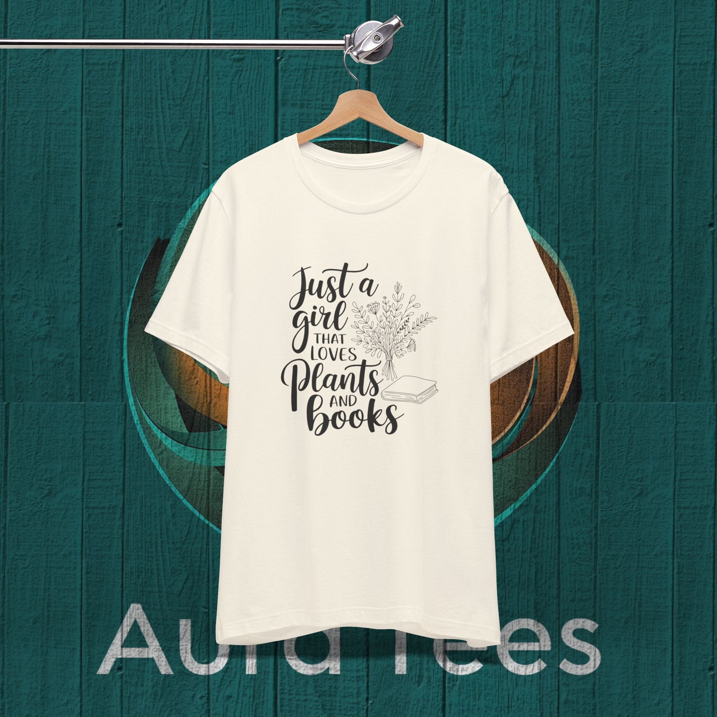 just a girl plants books tee