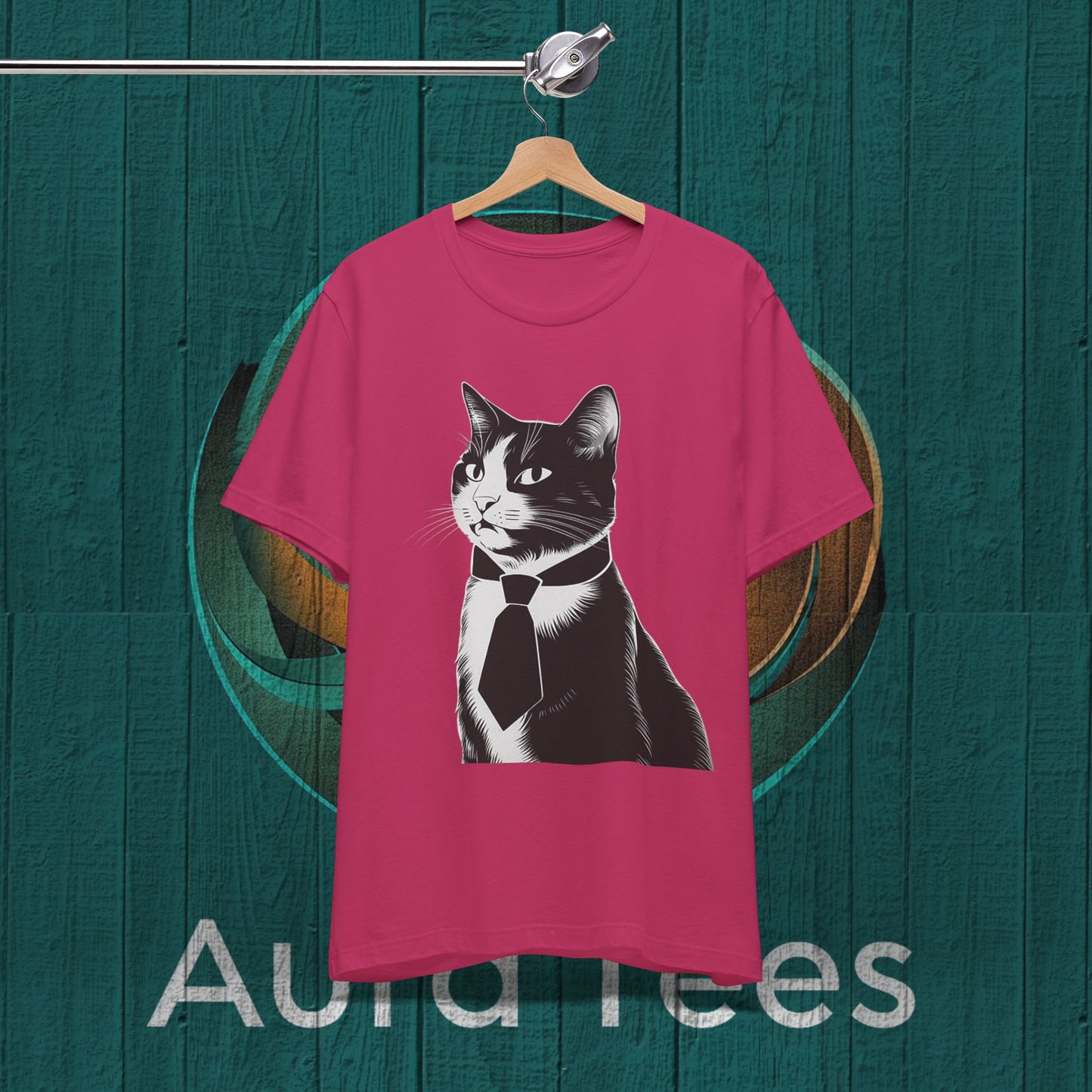 cat in tie tee