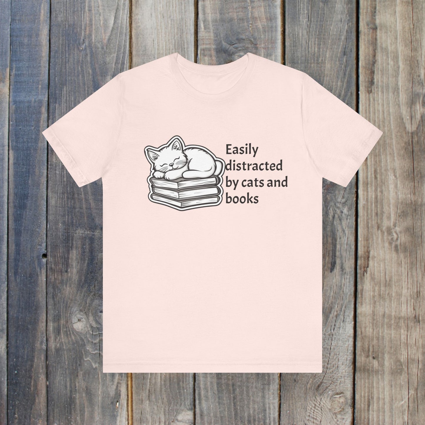 cats and books tee