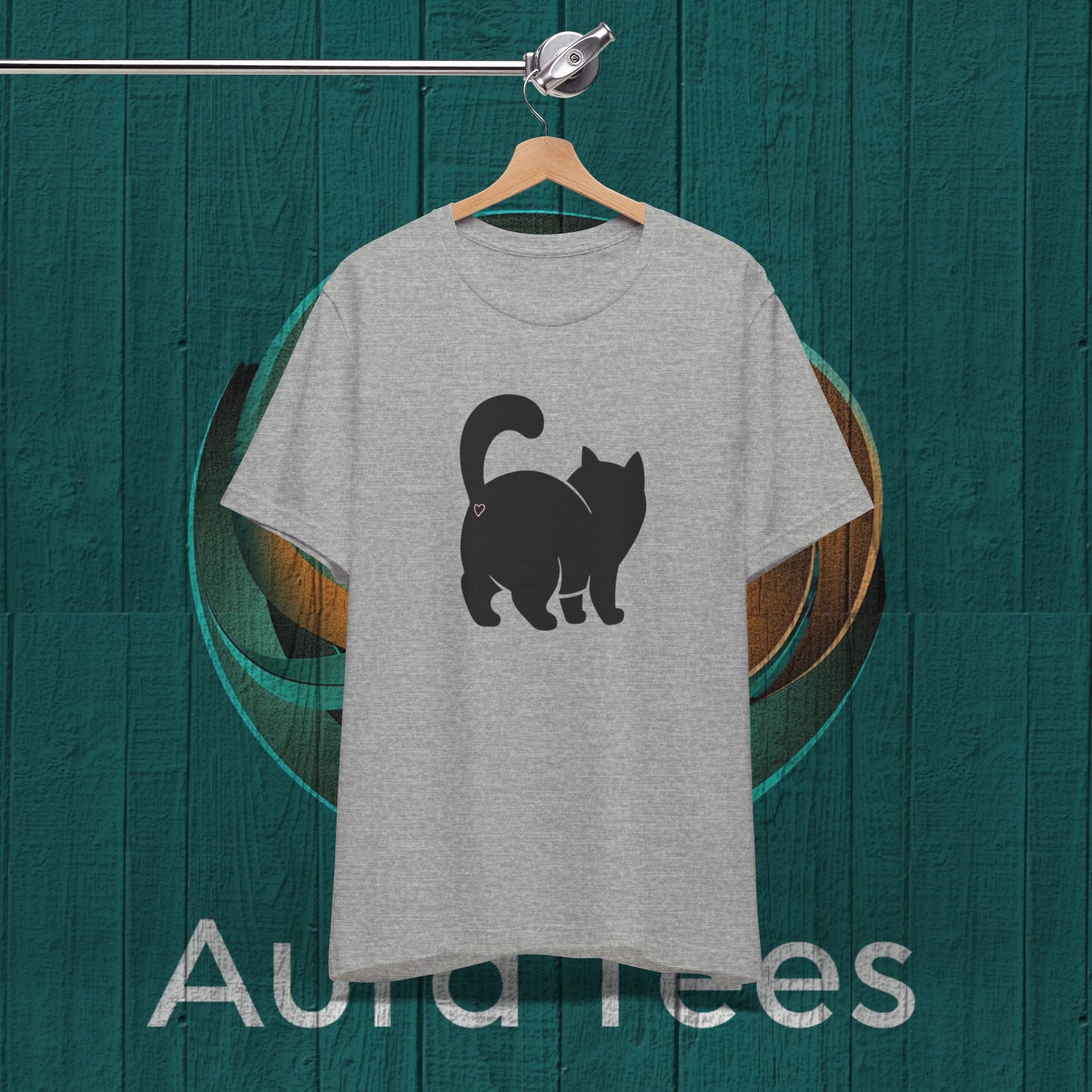 cat butt heart tee