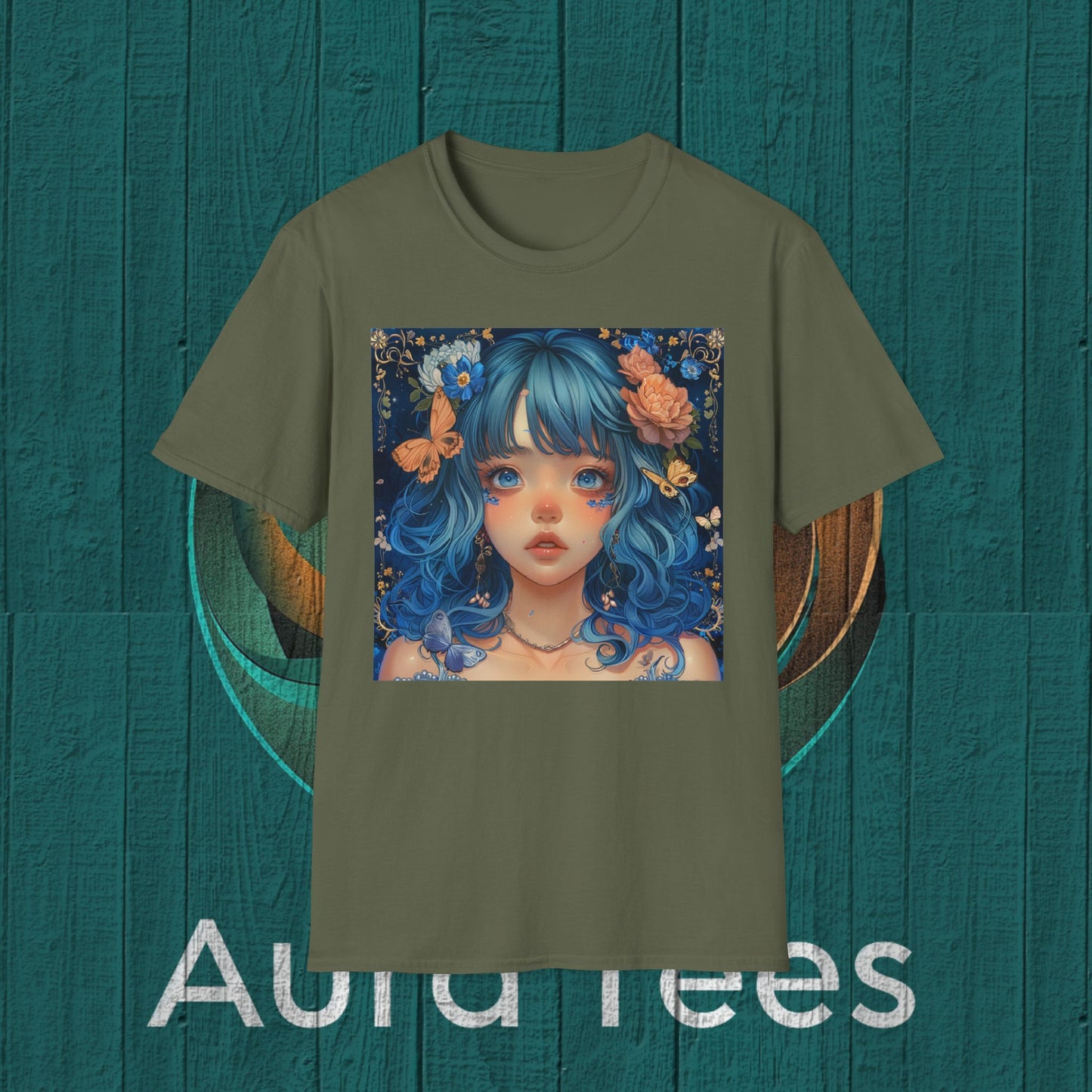 blue hair bishoujo beauty tee