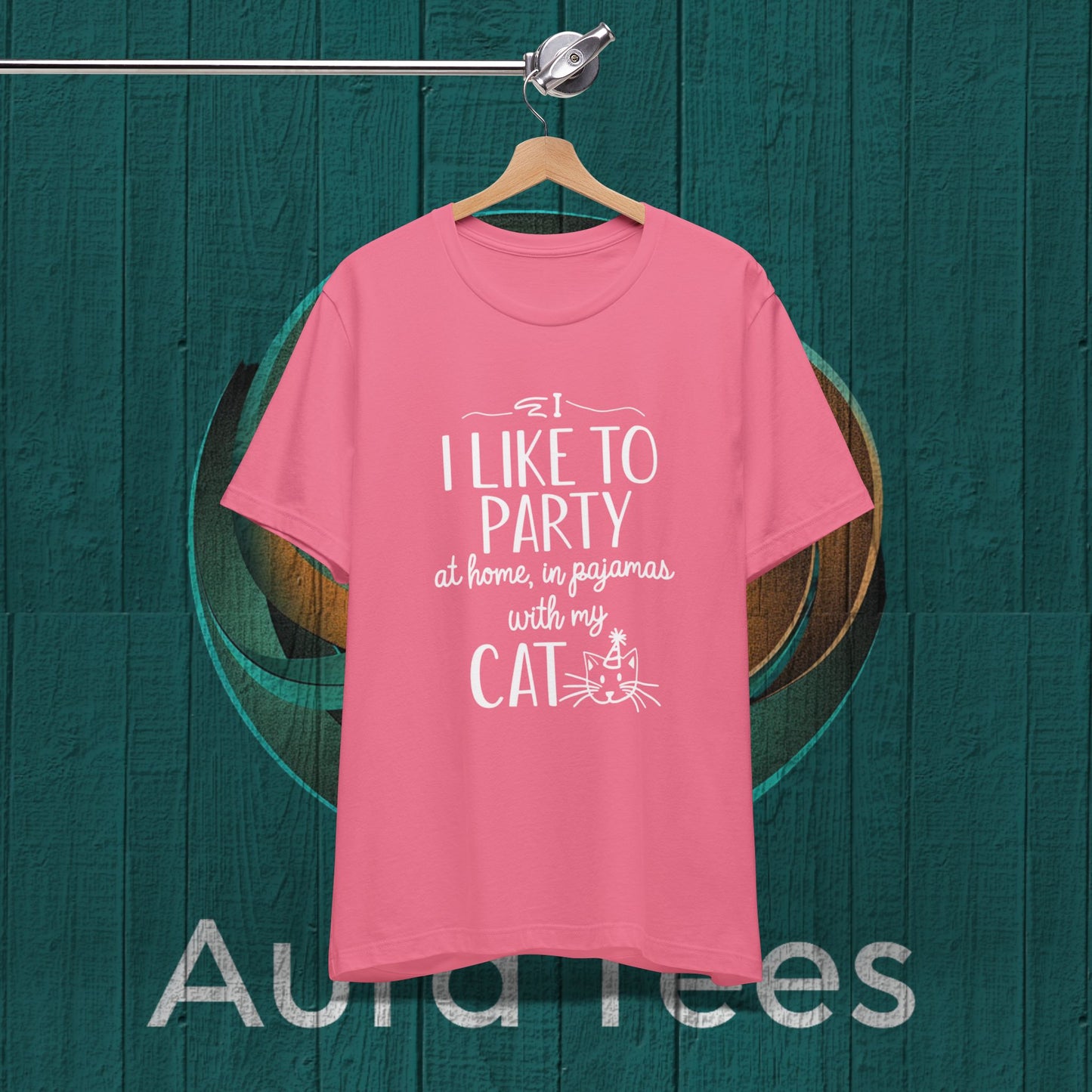 cat pajama party tee