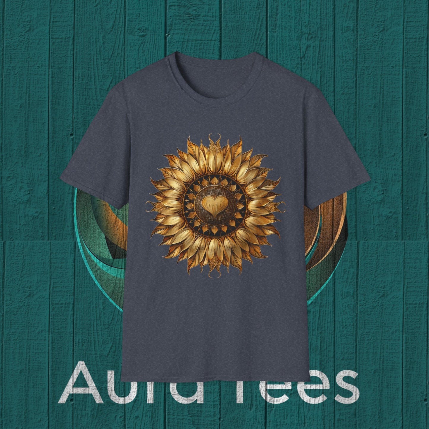 large heart sunflower tee