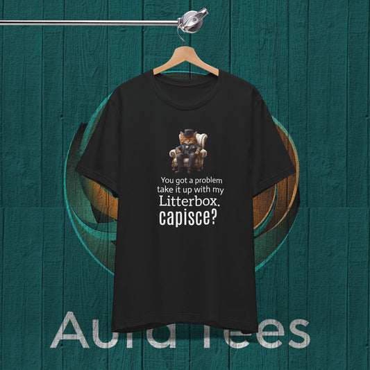 cat mafioso litter box tee