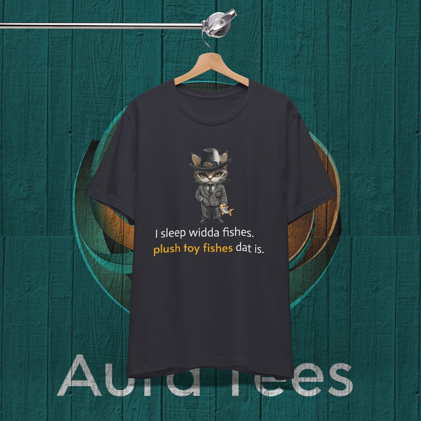 cat mafioso fishes tee