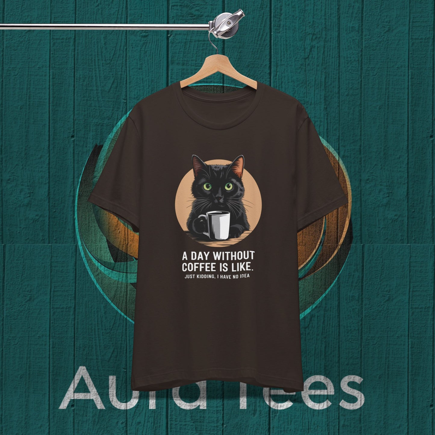 cat no coffee tee