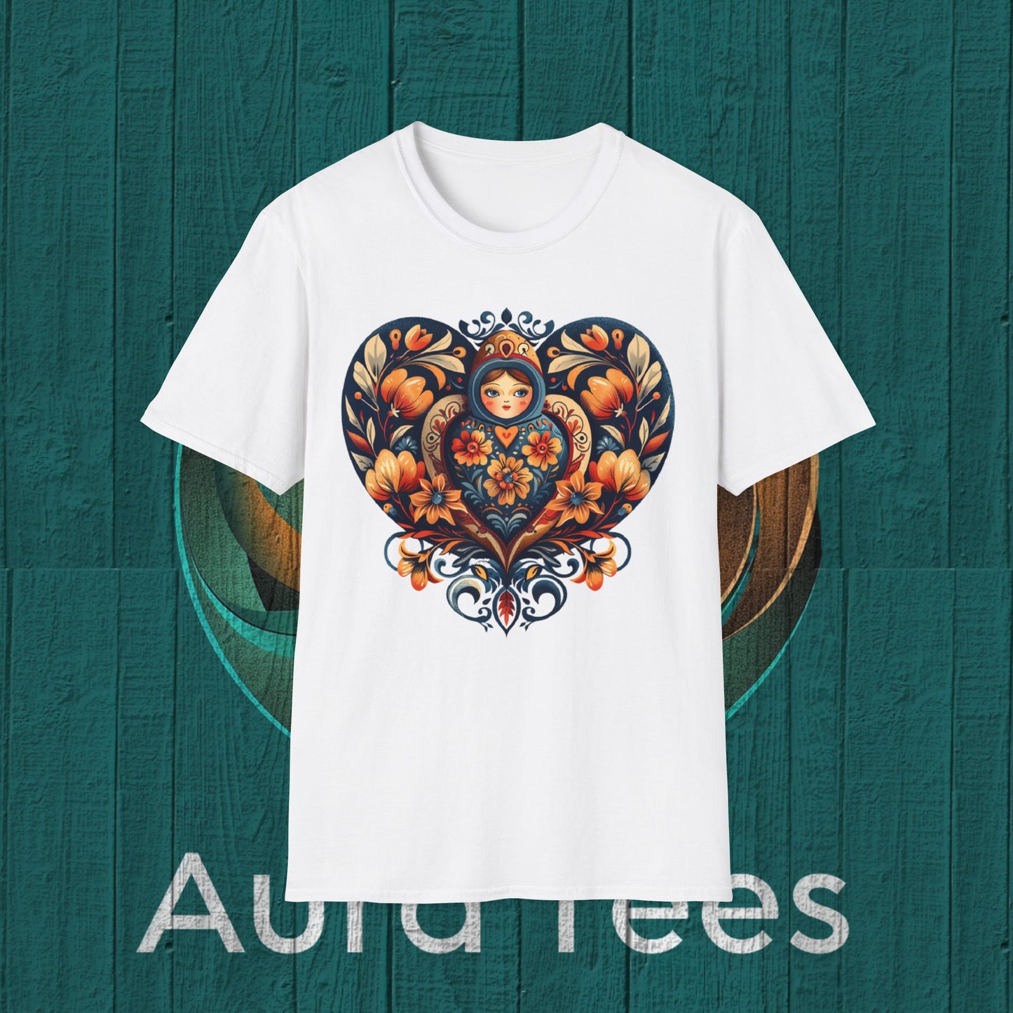 russian nesting heart tee