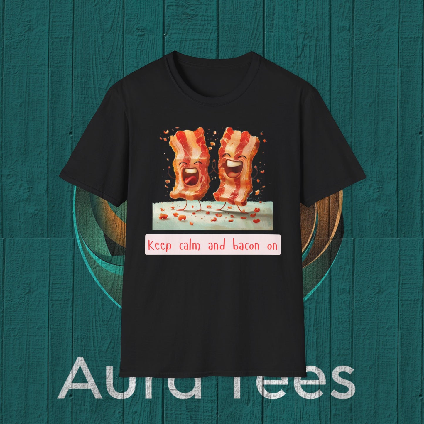 keep calm bacon humour tee