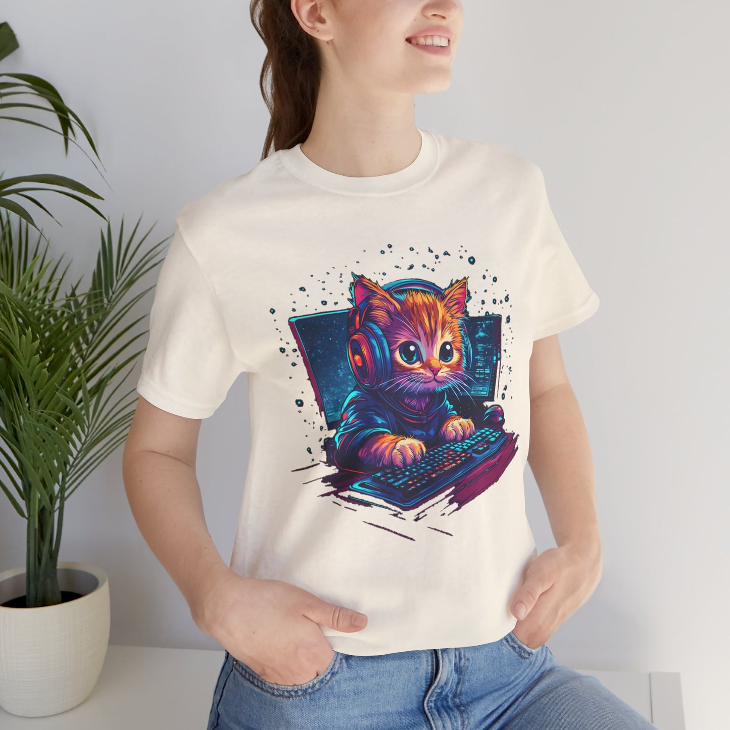 Cat gamer tee